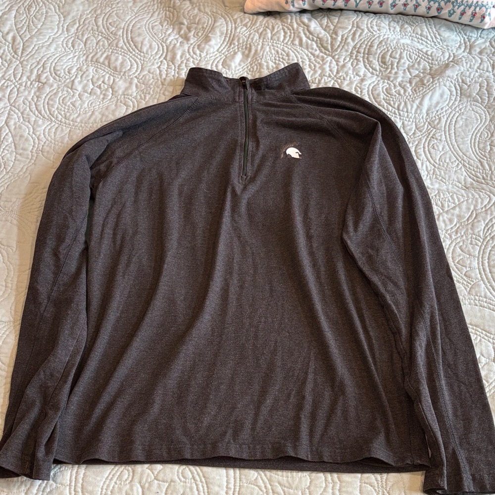 Michigan State University MSU Dark Gray Quarter-Zip Pullover